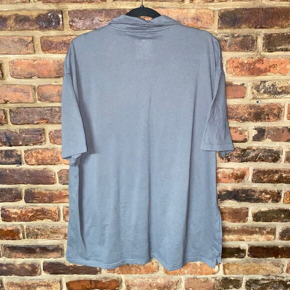 True Classic Gray Short Sleeve Collared Polo Shirt Men's Size 2XL - Picture 4 of 4